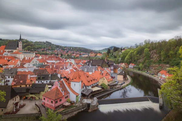 Vista Classica Sulla Pittoresca Patrimonio Mondiale Dell Unesco Città Cesky — Foto Stock