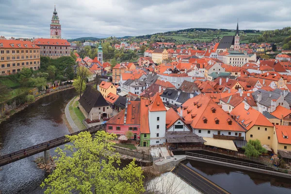 Vista Classica Sulla Pittoresca Patrimonio Mondiale Dell Unesco Città Cesky — Foto Stock