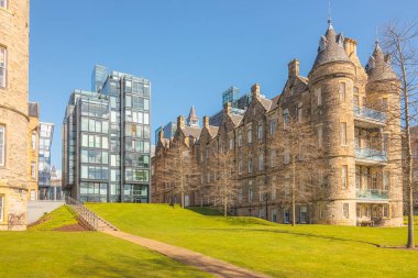 Viktorya dönemi eski ve yeni modern konut mimarisi ile Çeyrek mil kentsel yeniden yapılanma ve yenilenme.