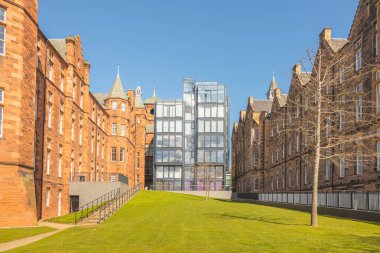 Viktorya dönemi eski ve yeni modern konut mimarisi ile Çeyrek mil kentsel yeniden yapılanma ve yenilenme.