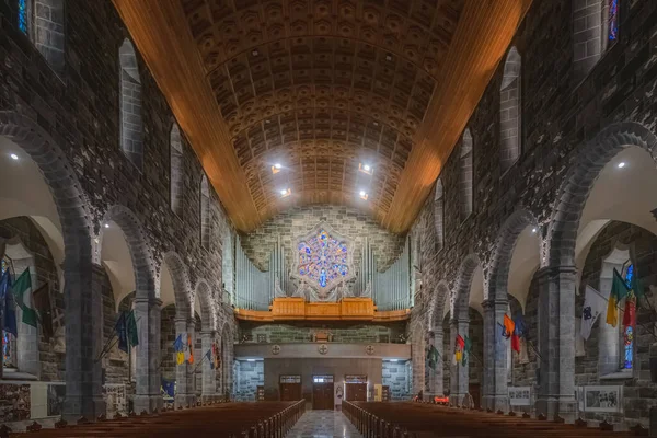 Vaulted Ceiling Stone Interior Galway Cathedral Roman Catholic Church Irish — Stock Photo, Image