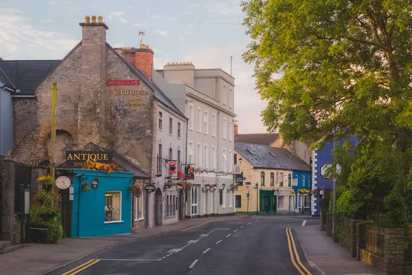Abdij Straat Schilderachtige Charmante Oude Stad Van Ennis Ierland Met — Stockfoto
