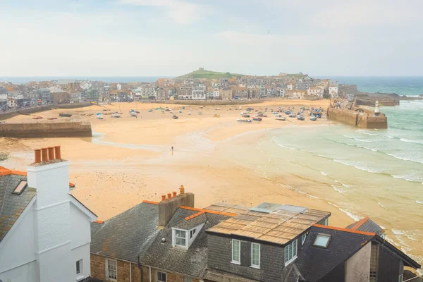 Scenic Haven Uitzicht Vanaf Malakoff Van Schilderachtige Charmante Kust Cornish — Stockfoto