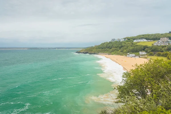 Uitzicht Porthminster Beach Naast Carvis Bay Het Schilderachtige Havenstadje Ives — Stockfoto