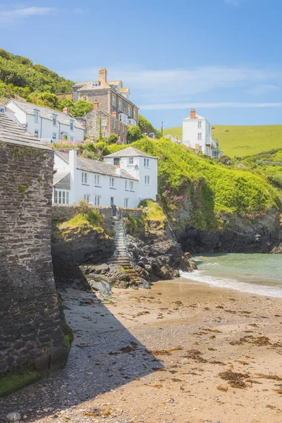 Schilderachtig Pittoresk Kustplaatsje Port Isaac Een Zonnige Zomerdag North Cornwall — Stockfoto