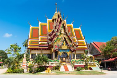 Samui Adası'nda WAT Plai Laem Tapınağı