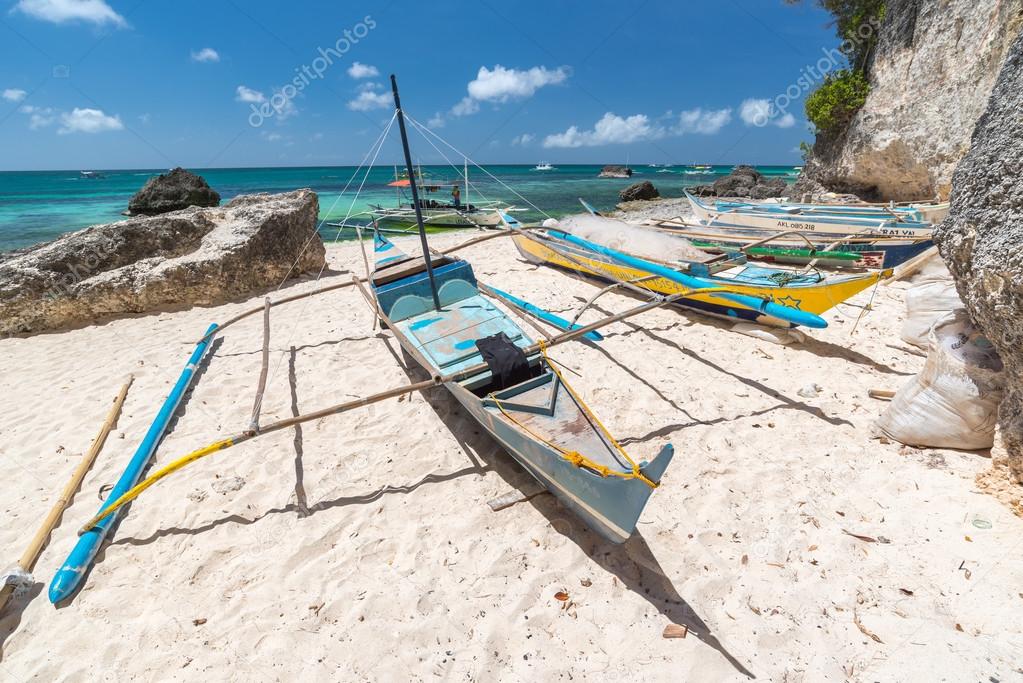 Traditional Philippines fisherman boats 