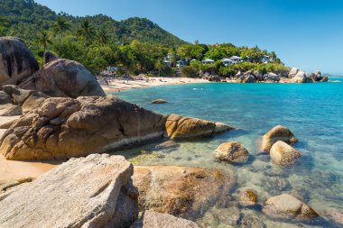 Gümüş beach, Koh Samui Adası Thail, Crystal Beach plaj manzarası
