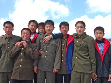 Group of North Korean soldiers clipart