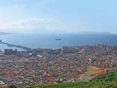 Cityscape şehrin Napoli İtalya