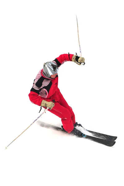 Full length of skier skiing — Stock Photo, Image