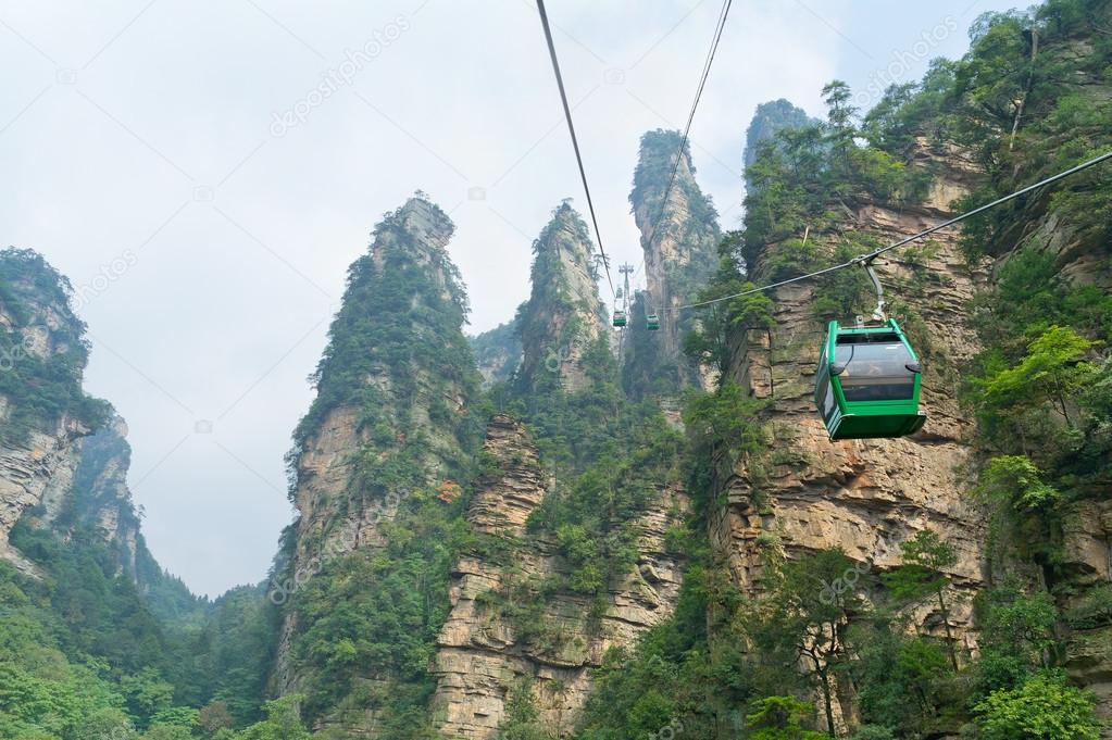 Ropeway in the famous Avatar Mountains,