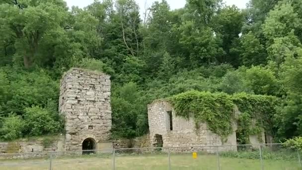 Ruinen Der Quick Lime Factory High Cliff State Park Wisconsin — Stockvideo