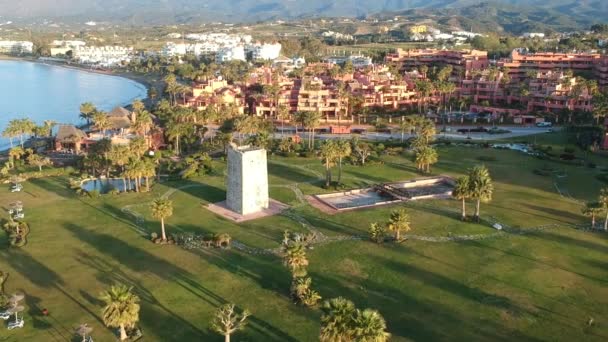 Torre Vigilancia Árabe Playa — Vídeos de Stock