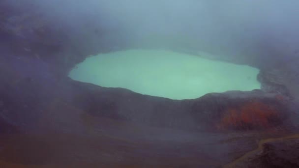 Flygfoto Över Pos Vulkan Aktiv Vulkan Costa Rica — Stockvideo