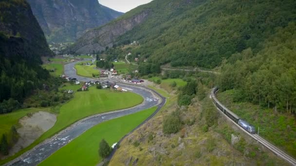 Riprese Del Famoso Flm Train Con Drone — Video Stock