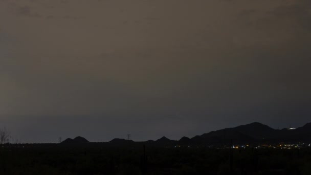 Rayo Golpea Timelapse Sobre Apache Junction Arizona — Vídeo de stock