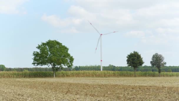 Turbina Eólica Campo — Vídeo de stock