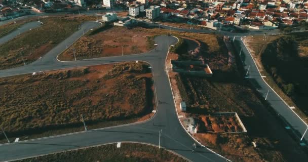 Image Aérienne Cinématographique Réalisée Avec Drone Nouveau Quartier Construction Dans — Video