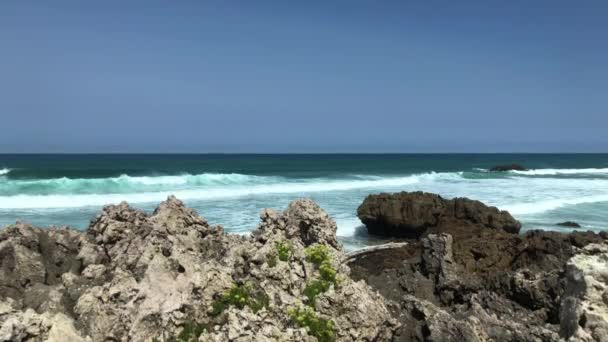 从海岸看美丽的海景 — 图库视频影像