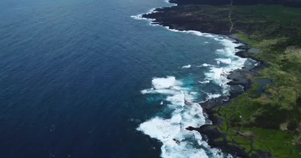 Big Island Hawai Housing Beautiful Contrasts Black Green Blue All — Stock Video