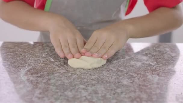 Chef Kid Cooking Cutting Baking Minichef — Stock Video