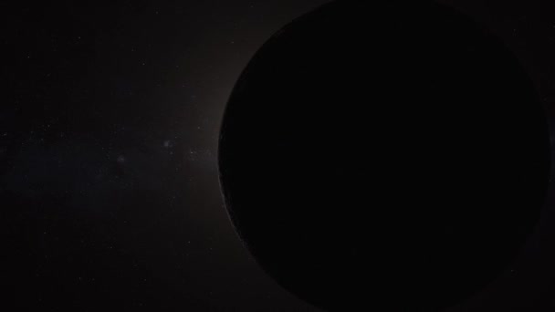 Blick Auf Einen Detaillierten Mond Der Eine Sonnenfinsternis All Macht — Stockvideo