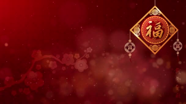 Chinese New Year Also Known Spring Festival Digital Particles Background Royalty Free Stock Footage