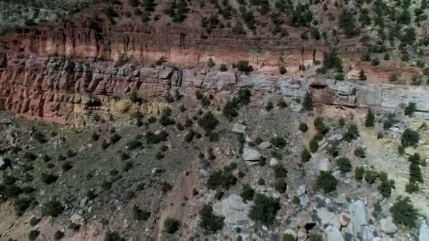 Hermosas Imágenes Aéreas Cañones Llenos Rocas Rojas Utah — Vídeo de stock