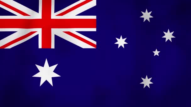 Drapeau Australie Vent Animé Grand Fond Pour Motion Design Les — Video