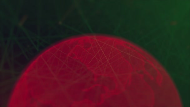 Red Planète Terre Rotation Animation Xodata Future Business Concept — Video