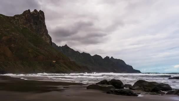 Praia Taganana Tenerife Ilhas Canárias — Vídeo de Stock