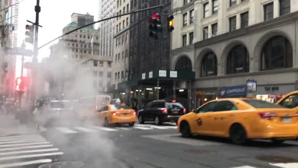 New York Street Empire State Binası — Stok video