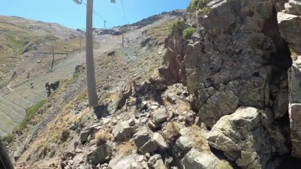 Španělsko Granada Sierra Nevada Léto Shora Zdola Dronem Akční Kamera — Stock video