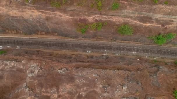 Rails Train Vue Dessus Dans Vally — Video