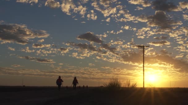 カリフォルニア州インペリアルバレーの夜明けから農家の労働者たちは — ストック動画