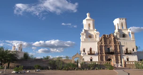 Missie San Xavier Del Bac Arizona — Stockvideo