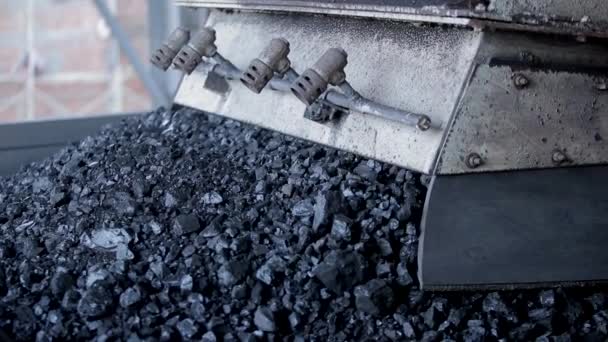 coal factory duping industrial raw material on train