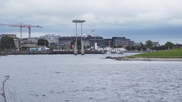 Norveç Teki Hamar Şehrinin Durağan Görüntüsü — Stok video