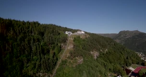 Drone View Van Flyen Bergen Noorwegen — Stockvideo