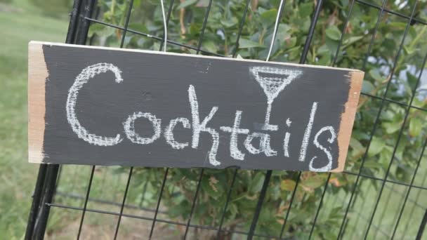 Sinal Cocktail Casamento Livre — Vídeo de Stock