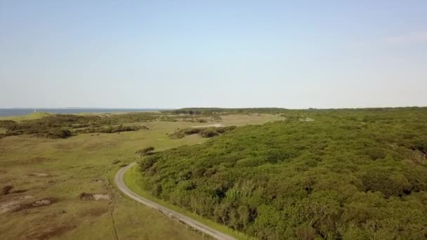 Aérien Une Partie Littoral Zélande — Video