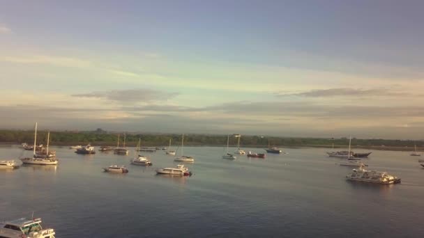 Luftaufnahme Tropische Insel Serangan Bali Morgen Nach Sonnenaufgang Mit Blick — Stockvideo