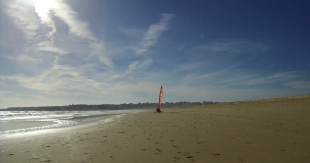 Areia Iatismo Nosso Windsurf Areia Uma Praia Lagos Algarve Portugal — Vídeo de Stock