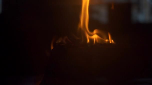 暖炉の中火 — ストック動画