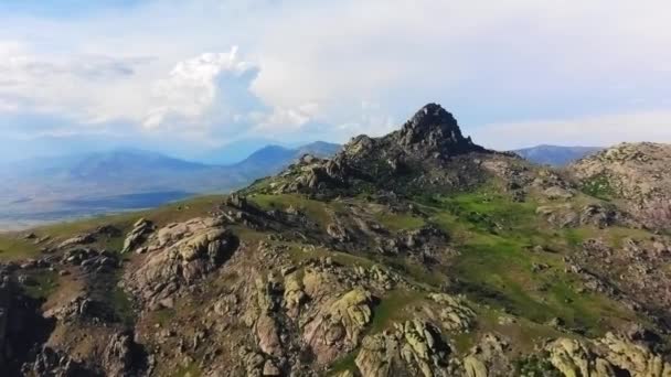 Vzduch Skalnaté Hory Jaře Prilep Makedonie Poblíž Treskavce — Stock video