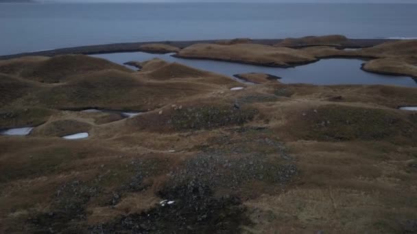 Widok Powietrza Wschodnią Islandię — Wideo stockowe