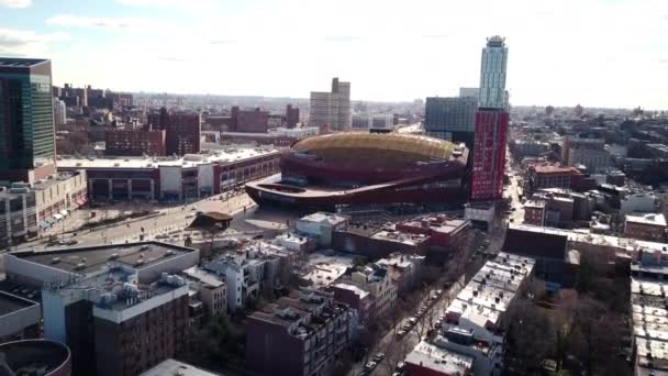 Drone Shot Del Barclays Center — Video Stock