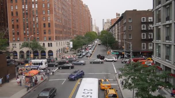New York City Traffic _ High Angle néz le a forgalom