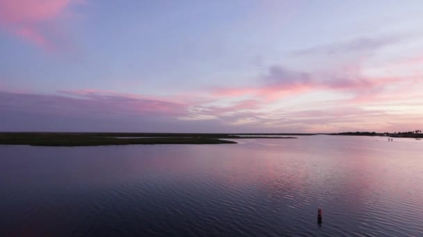 Sjön Okeechobee Skymningen — Stockvideo